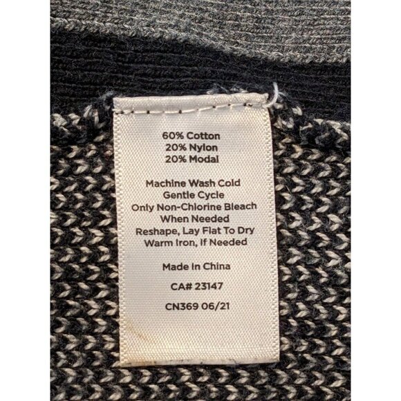 T by Talbots Cowl Neck Sweater Womens XL Black Buffalo Plaid Long Sleeve Tunic - Picture 7 of 7